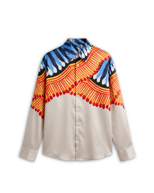 Abstract Tribal Print Premium Casual Shirt | Full Sleeve Designer Button-Down Shirt