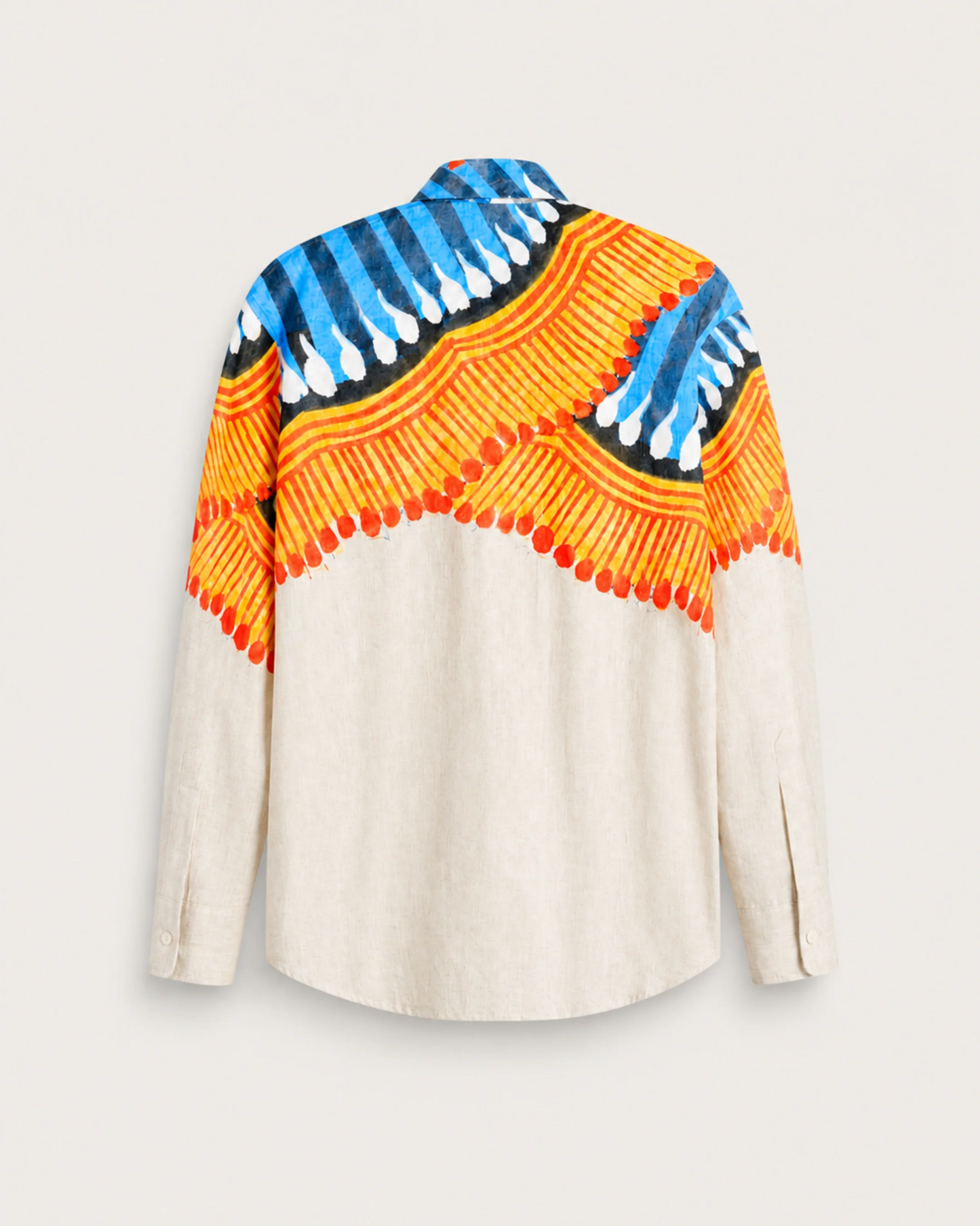 Abstract Tribal Print Premium Casual Shirt | Full Sleeve Designer Button-Down Shirt
